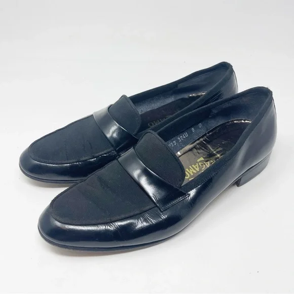 Salvatore Ferragamo Ayden Men\'s Penny Dress Loafer, Size 8 D  Black Amazon.com | Ferragamo Penny Black Pebbled Leather Dress  main image 4
